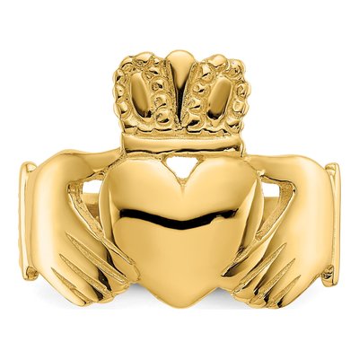 14K Yellow Gold Claddagh Ring – view 6