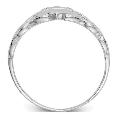 Men's 14K White Gold Claddagh Ring – view 3