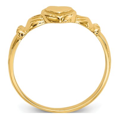 14K Yellow Gold Claddagh Ring – view 3