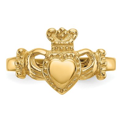 14K Yellow Gold Claddagh Ring – view 6
