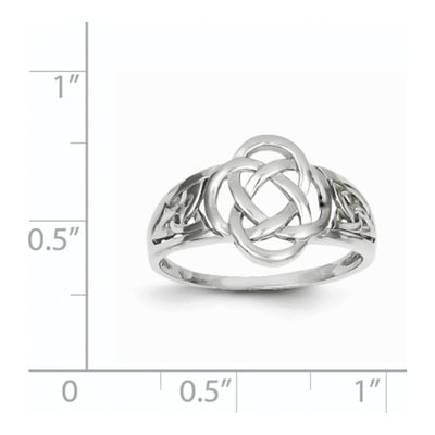 14K White Gold Celtic Knot Ring – view 4