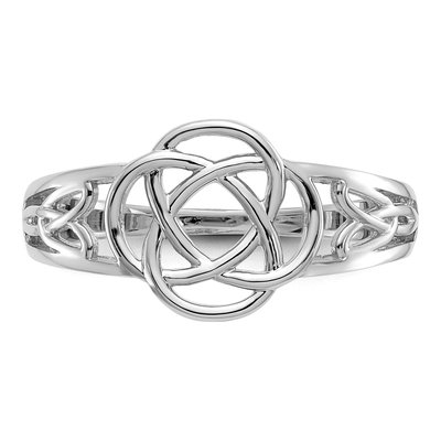14K White Gold Celtic Knot Ring – view 6