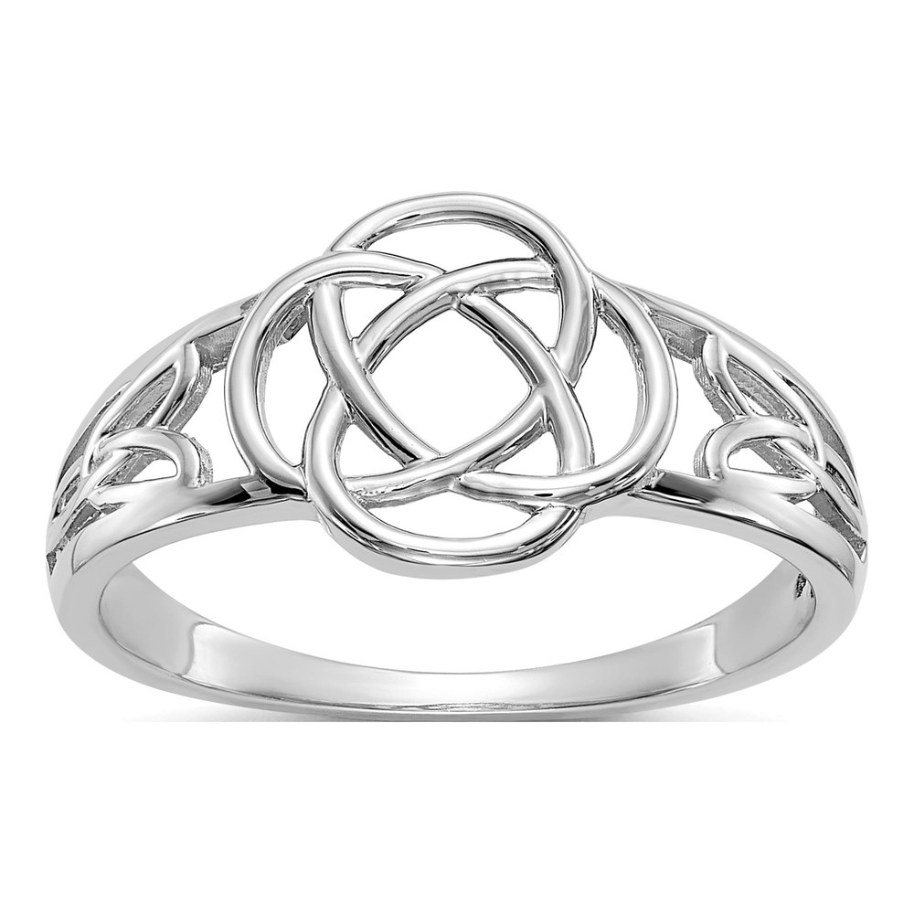 14K White Gold Celtic Knot Ring