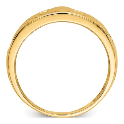 Men's 14K Yellow Gold 24mm Claddagh Band – view 3