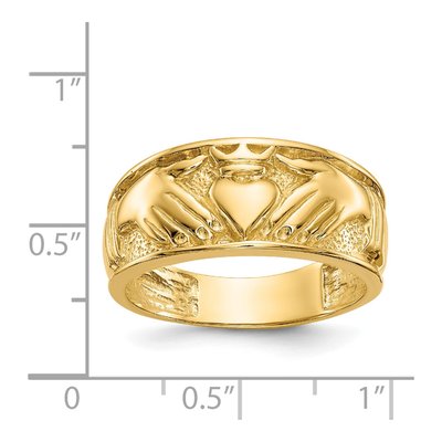Men's 14K Yellow Gold 24mm Claddagh Band – view 4