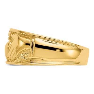 Men's 14K Yellow Gold 24mm Claddagh Band – view 5