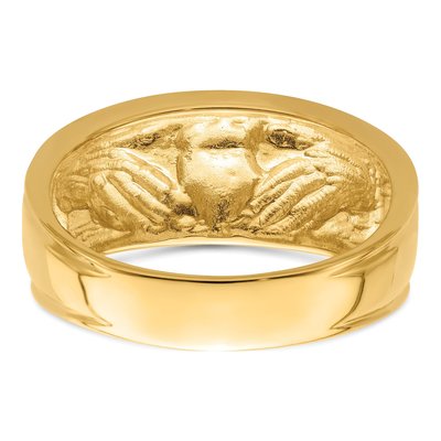 Men's 14K Yellow Gold 24mm Claddagh Band – view 7