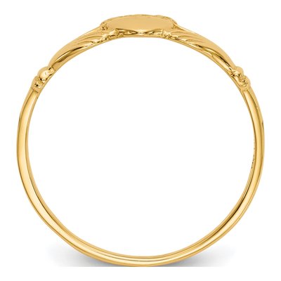 14K Yellow Gold Claddagh Ring – view 3