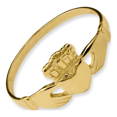 14K Yellow Gold Claddagh Ring – view 4