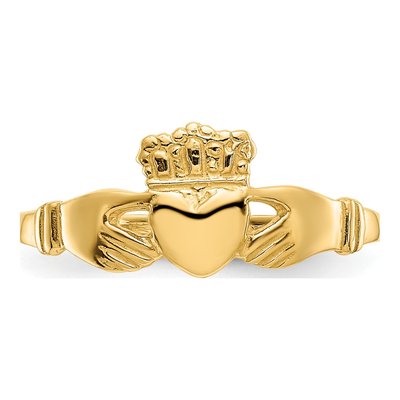 14K Yellow Gold Claddagh Ring – view 6