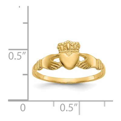 14K Yellow Gold Claddagh Ring – view 7