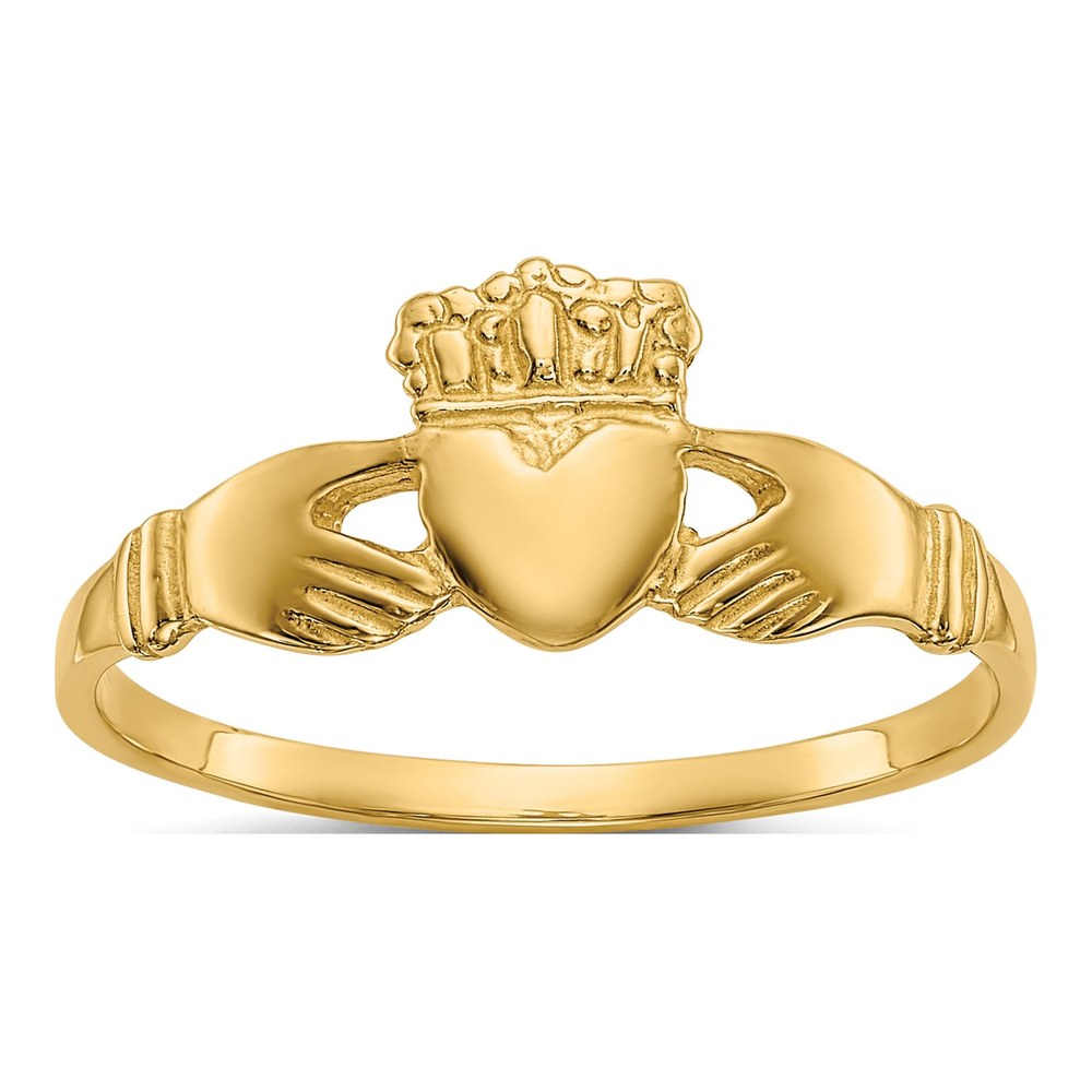 14K Yellow Gold Claddagh Ring