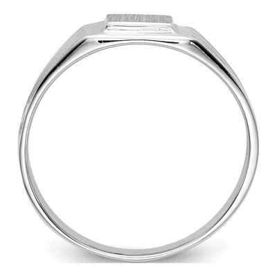 14K White Gold Kids' Square Signet Ring – view 3