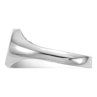 14K White Gold Kids' Round Signet Ring – view 4