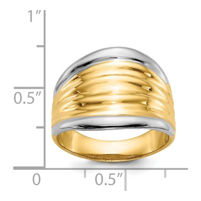 14K Yellow Gold Fancy Dome Ring – view 4