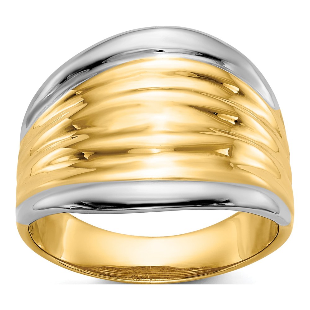 14K Yellow Gold Fancy Dome Ring