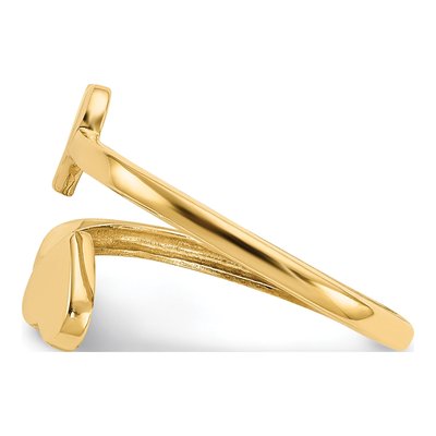 14K Yellow Gold Double Heart Toe Ring – view 4