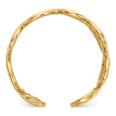 14K Yellow Gold Scroll Toe Ring – view 2
