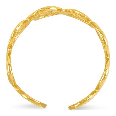 14K Yellow Gold Scroll Toe Ring – view 3