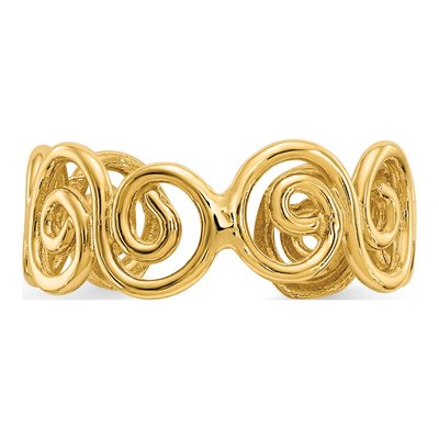 14K Yellow Gold Scroll Toe Ring – view 5