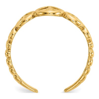14K Yellow Gold Peace Sign Toe Ring – view 3