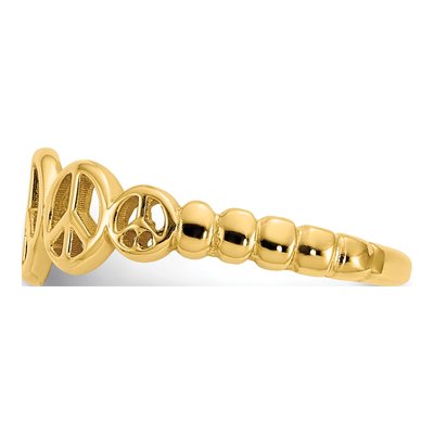 14K Yellow Gold Peace Sign Toe Ring – view 5