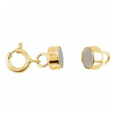 14K Yellow Gold Magnetic Clasp Converter for Necklaces & Bracelets