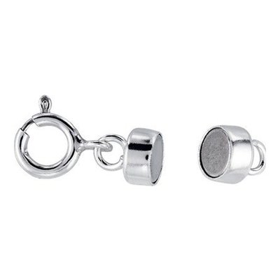 Sterling Silver Magnetic Clasp Converter for Necklaces & Bracelets