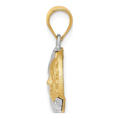 14K Two-Tone Gold Sun Moon Charm – view 3