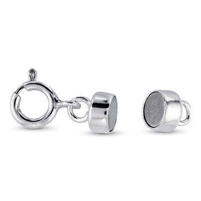14K White Gold Magnetic Clasp Converter for Necklaces & Bracelets