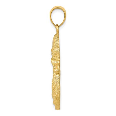 14K Yellow Gold Mother Holding Child Pendant – view 3