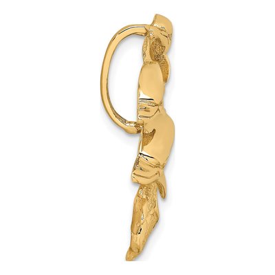 14K Yellow Gold Triple Dolphin Fits Slide Pendant – view 3