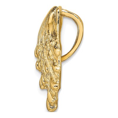 14K Yellow Gold Small Lion's Paw Shell Omega Slide Pendant – view 3