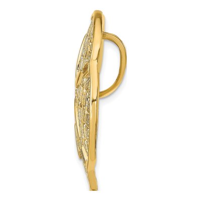 14K Yellow Gold Sand Dollar Omega Slide Pendant – view 3