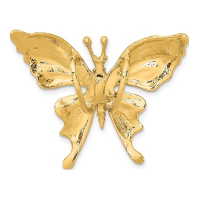 14K Yellow Gold Butterfly Omega Slide Pendant – view 5