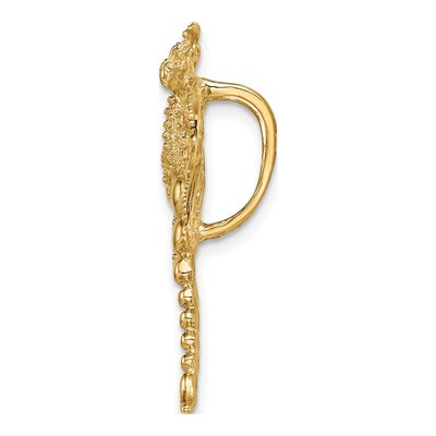 14K Yellow Gold Cut-Out Dragonfly Omega Slide Pendant – view 3