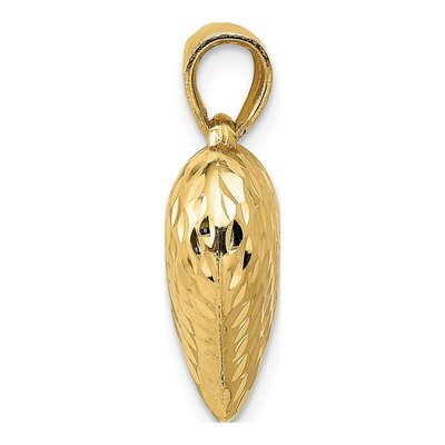 14K Yellow Gold Puffed Heart Pendant – view 3