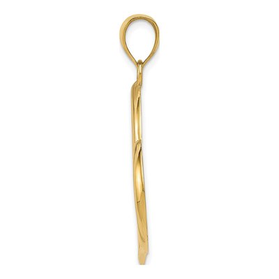 14K Yellow Gold Open Heart Pendant – view 3