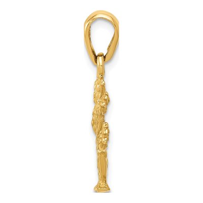14K Yellow Gold 3-D Cactus Pendant – view 3