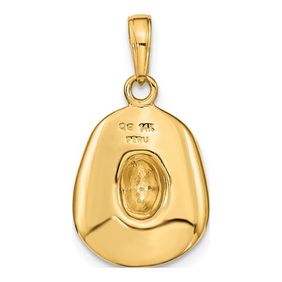 14K Yellow Gold 3-D Cowboy Hat Pendant – view 4