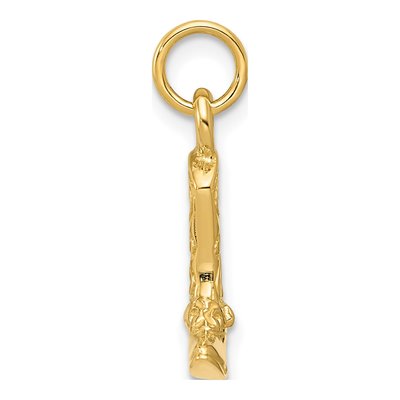 14K Yellow Gold Cowboy Boot Pendant – view 3