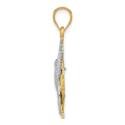 14K Two-Tone Gold Hummingbird Charm – view 3
