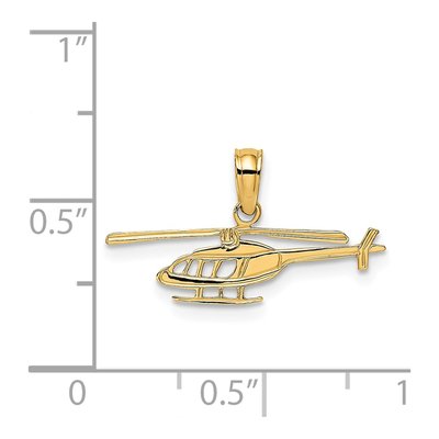 14K Yellow Gold Helicopter Pendant – view 4