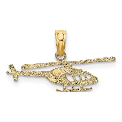14K Yellow Gold Helicopter Pendant – view 5