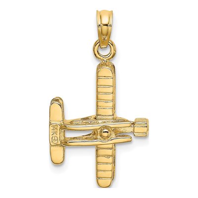 14K Yellow Gold 3-D Bi-Plane Charm – view 5
