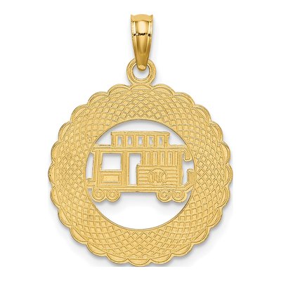 14K Yellow Gold Gatlinburg Trolley Car Pendant – view 5