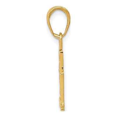 14K Yellow Gold Cruise Ship Pendant – view 3