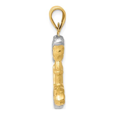 14K Yellow Gold Mermaid Pendant – view 3