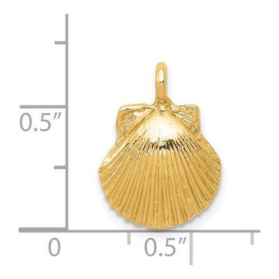 14K Yellow Gold Seashell Pendant – view 4