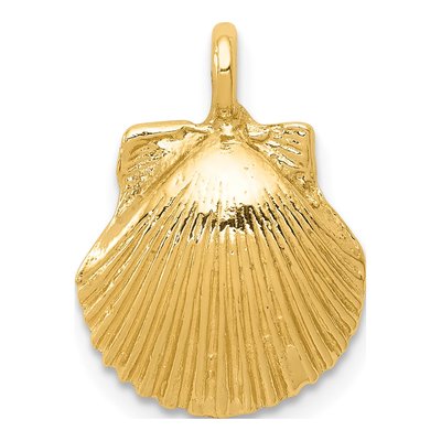 14K Yellow Gold Seashell Pendant